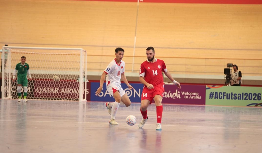 Thắng futsal Lebanon 2-0, futsal Việt Nam giành trọn 3 điểm